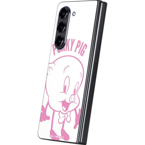 Looney Tunes Porky Pig Big Head Galaxy Z Fold5 5G Skin